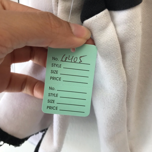 ENFANT SAUVAGE France black white hoodie crop long sleeve sweatshirt - Picture 4 of 5